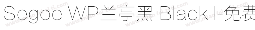 Segoe WP兰亭黑 Black l字体转换